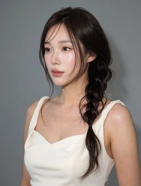 Loose Korean-Style Side Braid