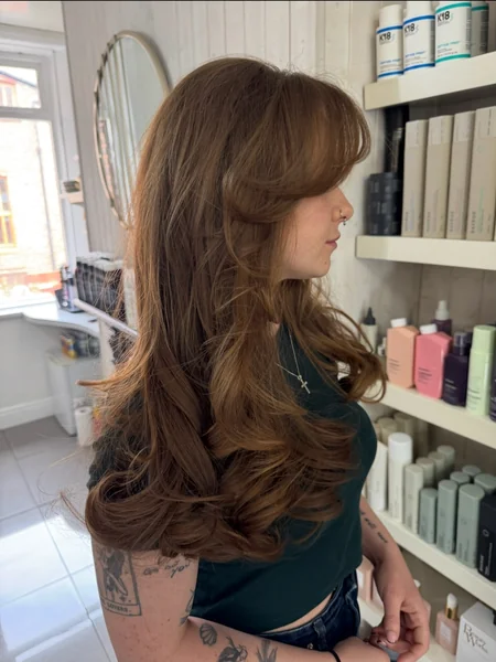 Bouncy Auburn Blow Dry