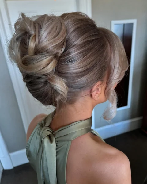 Textured Updo for Bridesmaids