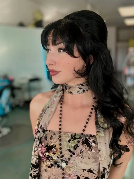 Retro Bouffant with Bangs