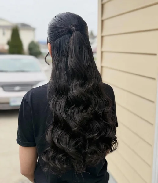 Slickback Ponytail in Blazer Look