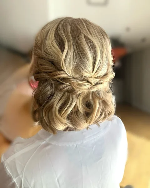 Half-Up Twist for Short Bob Hair