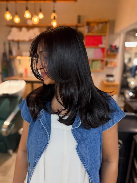 Sleek Blow Dry With Flipped Ends