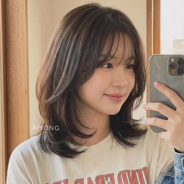 Long Wispy Curtain Bangs