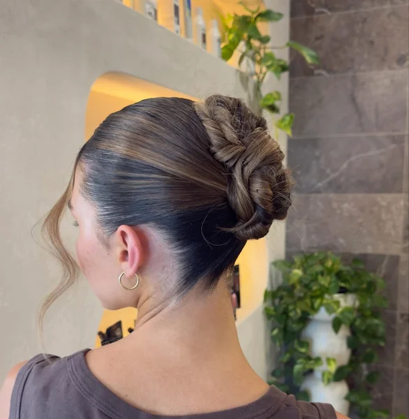 Slickback into Twisted Bun