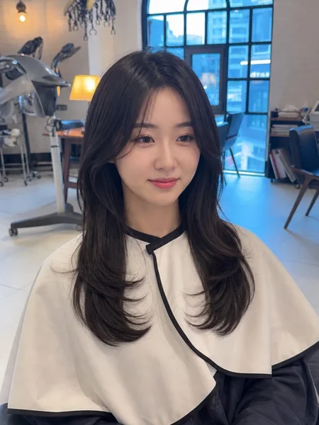 Wispy Curtain Fringe Long Hairstyle