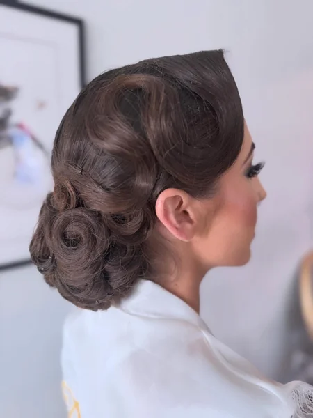 Vintage Rolled Bun Updo