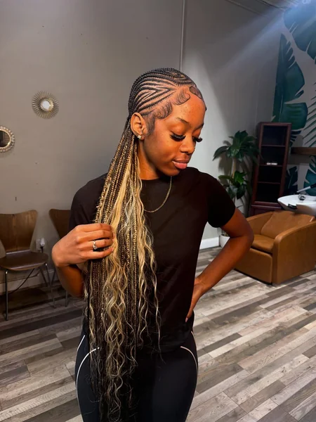 Heart Pattern Blonde Braids