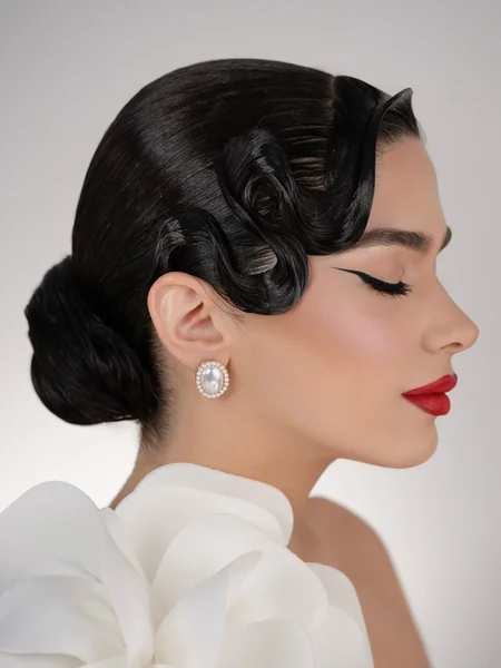Sculptural Finger Wave Updo
