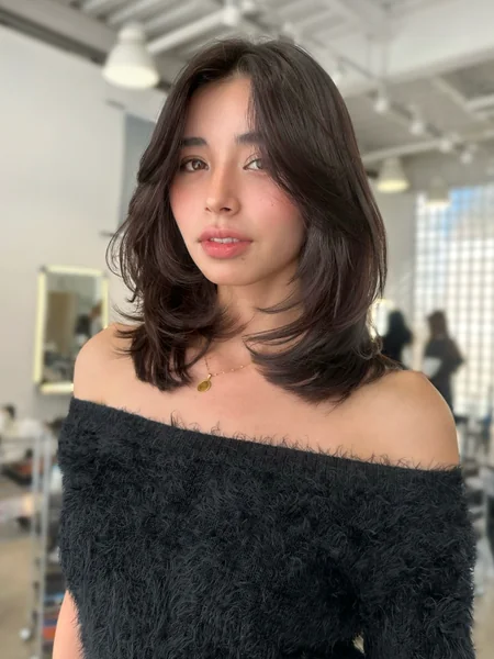 Japanese Medium Layered Hairstyle