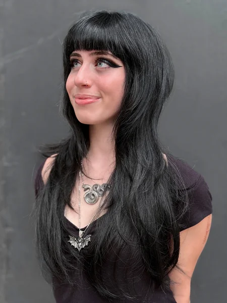 Long Straight Octopus Cut with Blunt Bangs