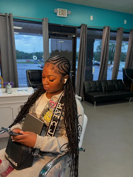Swirl Braids with Long Curls
