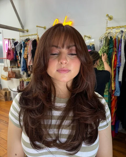 Soft Wispy Bangs With Curtain Bangs