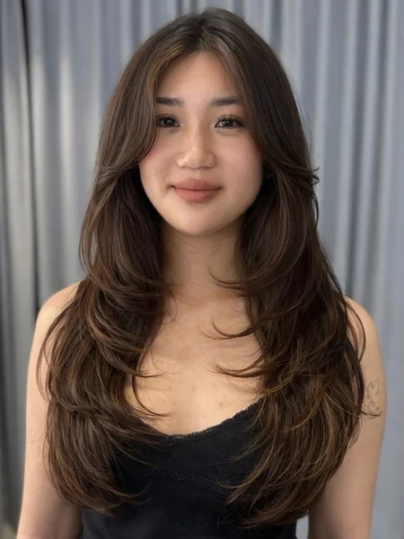 Japanese Long Layered Hairstyle