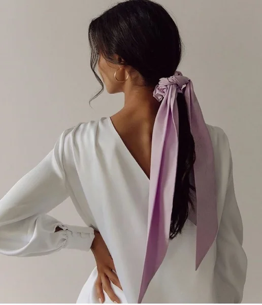 Knotted Scarf Low Ponytail