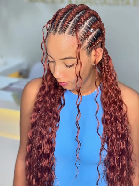 Simple Ghana Weaving Hairstyle