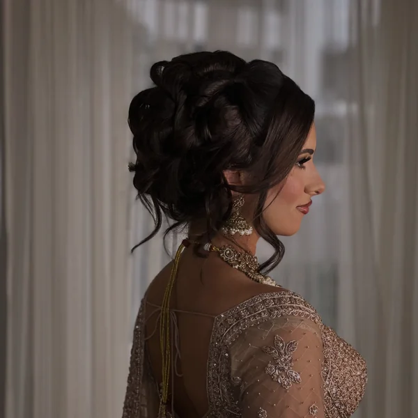Low Updo Bun for Reception