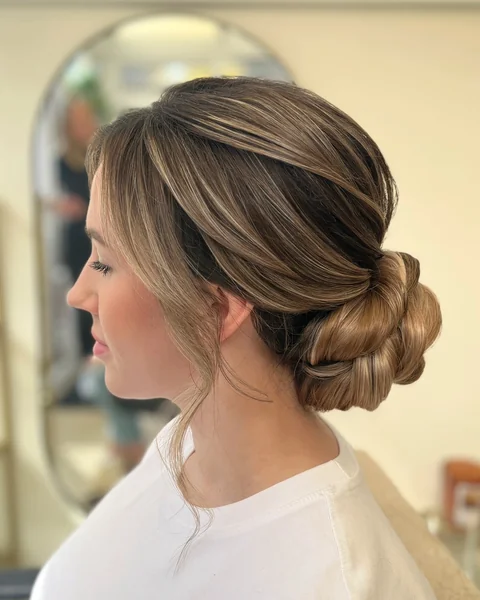 Sleek Low Braided Bun