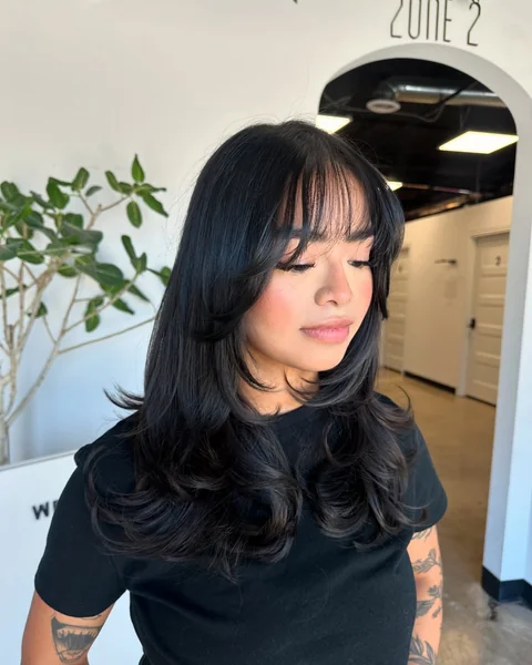 Wispy Curtain Bangs Asian Hair