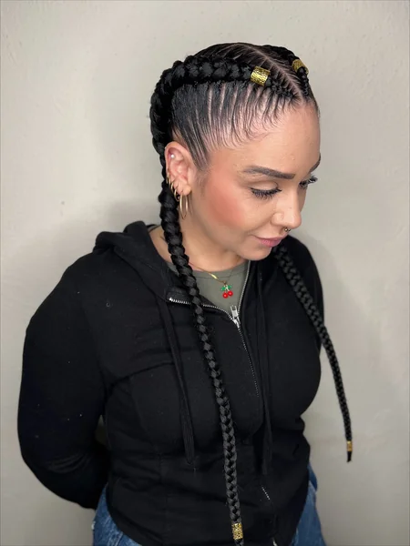 Two Feed-In Dutch Braids