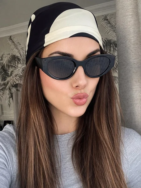 Bandana Scarf with Sleek Straight Hair