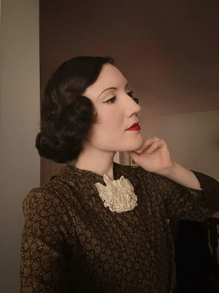 Retro Finger Wave Low Bun