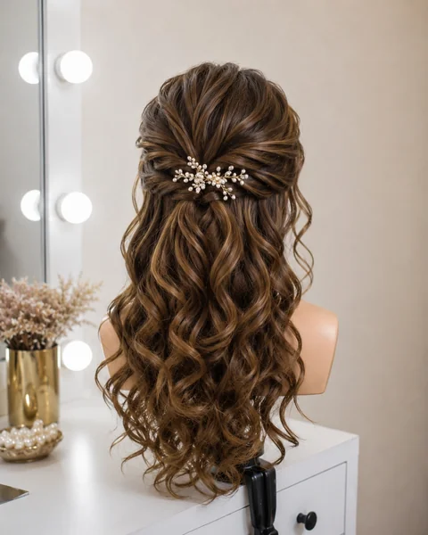 Half-Up Balayage Waves for Reception