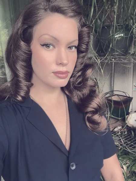 Vintage Pin Curl Waves for Long Hair