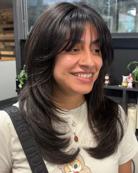 Bob With Wispy Curtain Bangs