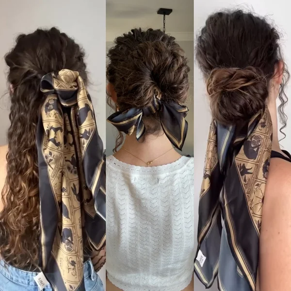 3 Ways to Style Curly Hair with a Scarf