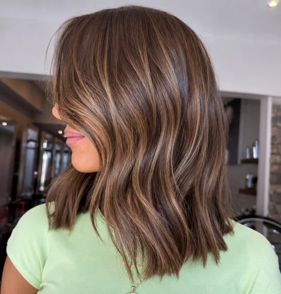 Wavy Balayage Lob