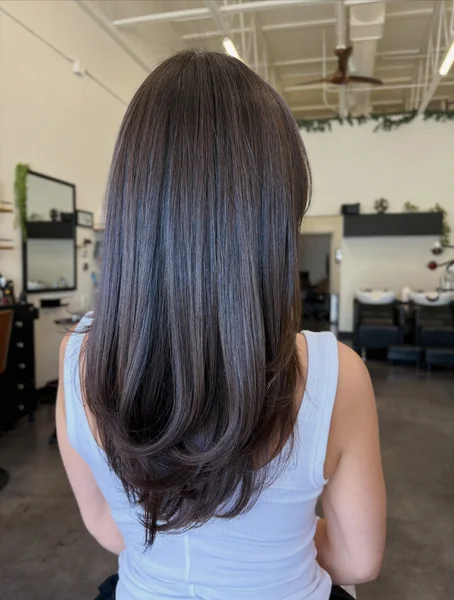 Classic U-Shaped Haircut for Long Hair