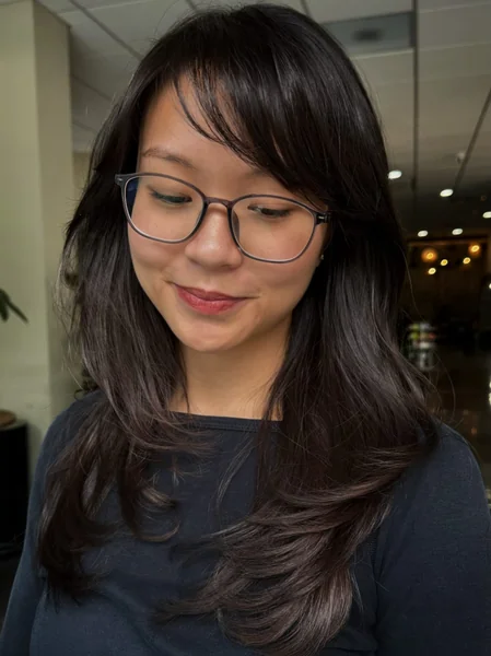 Japanese Medium Hairstyle with Wispy Bangs