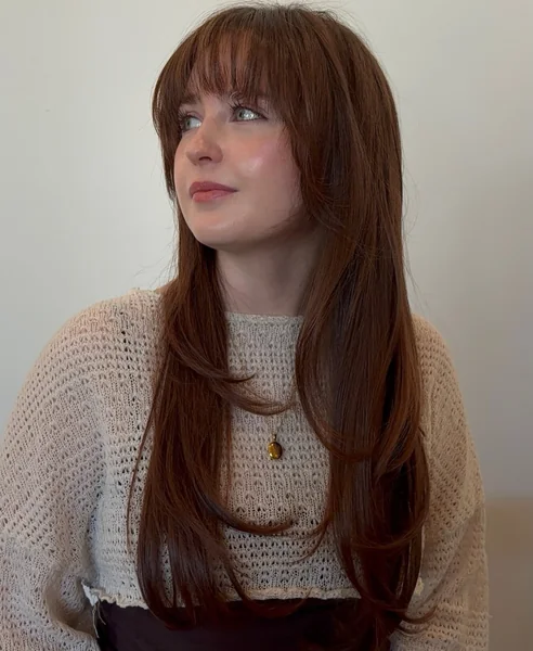 Wavy Wispy Curtain Bangs