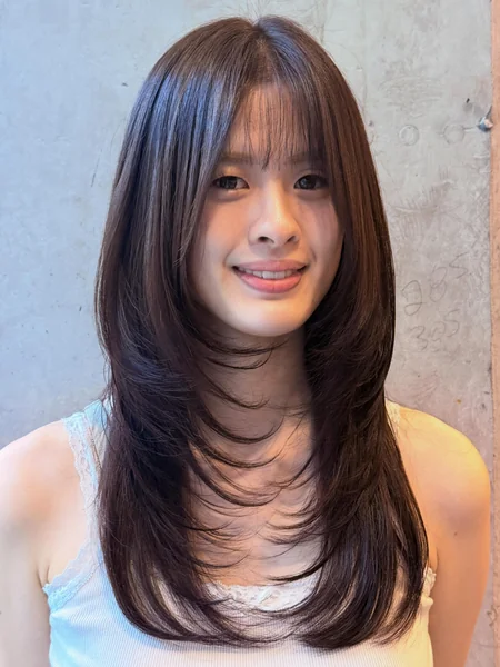 Long Soft Layers with Face-Framing Pieces