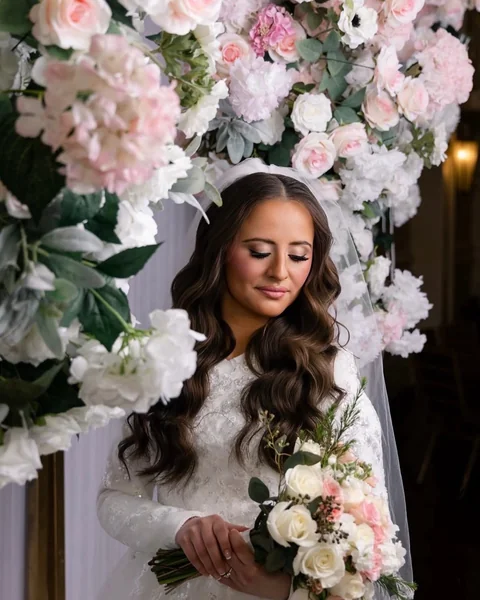 Bridal Waves with Veil