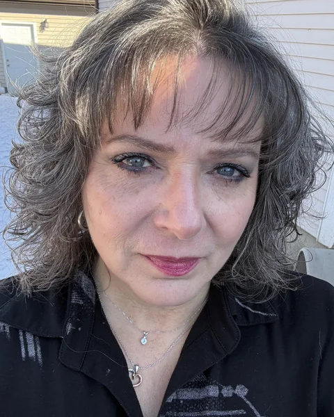 Curly Lob with Bangs