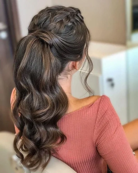 Braided Crown Ponytail
