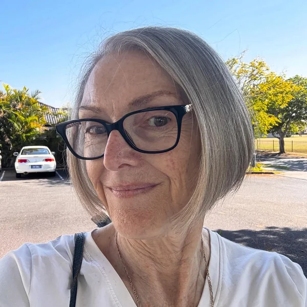 Silver Chin-Length Bob