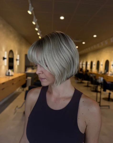 Blonde Bob with Full Fringe