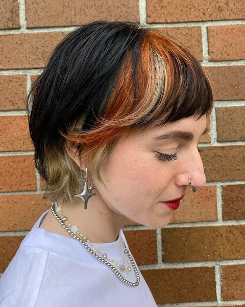 Color-Block Pixie with Baby Bangs