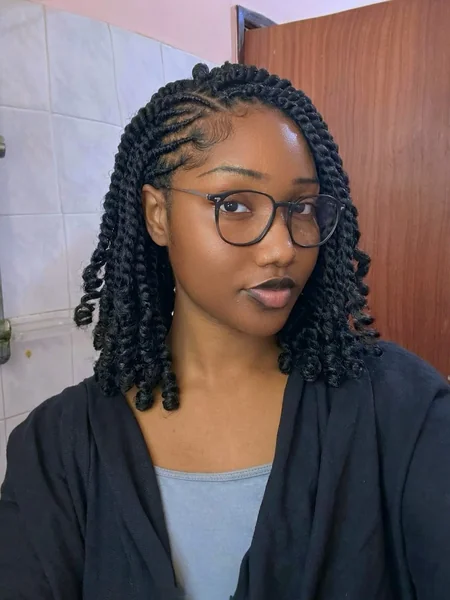 Short Twist Bob With Flat-Twist Front