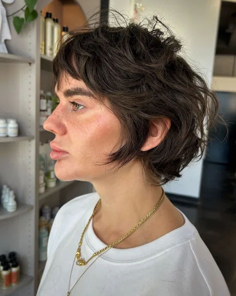 Tousled Textured Shaggy Bob