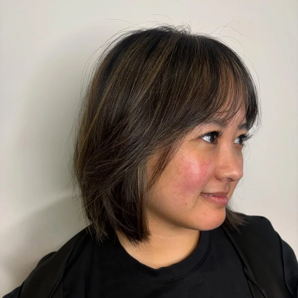 Layered Bob with Wispy Bangs