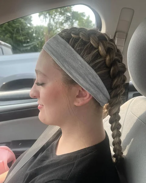 Sport Headband With Dutch Braid