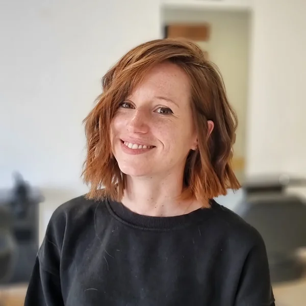 Copper Wavy Bob with Side Sweep