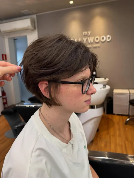 Platinum Shag with Micro Bangs