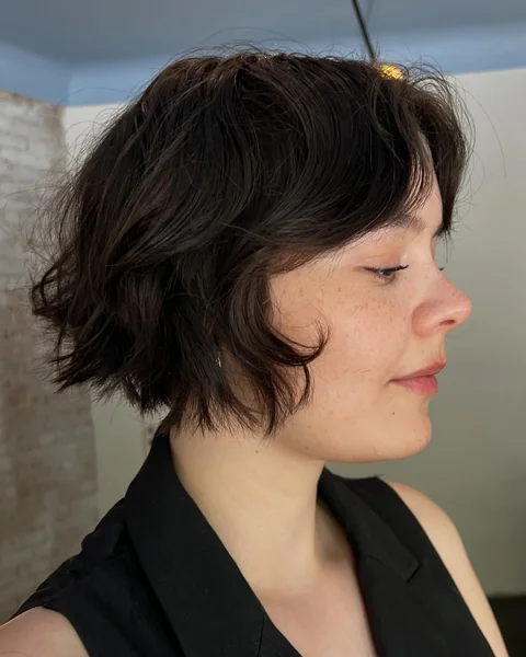 Short Shaggy Wavy Bob