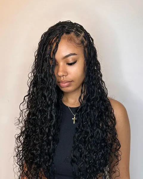 Long Boho Knotless Braids