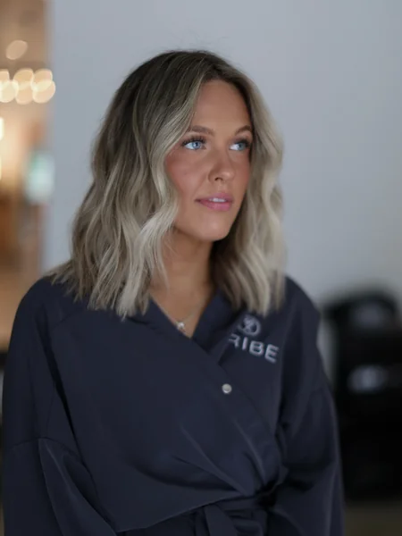 Ash Blonde Wavy Balayage Lob